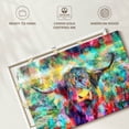 thumbnail image 6 of Elephant Stock Colourful Highland Cow Wall Art - Horizontal Canvas Wall Art - Living Room Wall Decor - Animal Canvas - Gray And Brown Decor - 12" x 8", 6 of 8