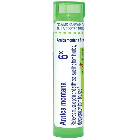 Boiron Arnica Montana 6X, Homeopathic Medicine for Muscle Pain, Stiffness, Swelling From Injuries, Bruises, 80 Pellets