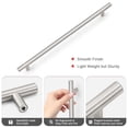 thumbnail image 3 of knobelite (30 Pack) Kitchen Cabinet Handles,Hole Center (12-4/5 inch) T Bar Furniture Pulls and Handles,Brushed Stainless Steel Euro Style Handle Pull Dresser Handles and knob, 3 of 6