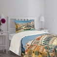 thumbnail image 3 of Ambesonne Venice Quilted Bedspread Set 2 Pcs, Sunny Day in City Travel, Twin Size, Multicolor, 3 of 5