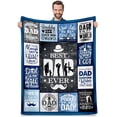 thumbnail image 1 of LHSHID Fathers Day Blanket Gifts for Dad Dad Birthday Gifts Dad Gifts from Daughter Son Gifts for Dad Who Wants Nothing Best Dad Ever Gifts Gifts for Dad Christmas Ideas Throw Blanket 50x60in, 1 of 6