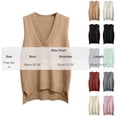 thumbnail image 5 of FAIWAD Womens V Neck Sweaters Vest Sleeveless Solid Color Pullover Fall Casual Knitted Tank Tops, 5 of 5