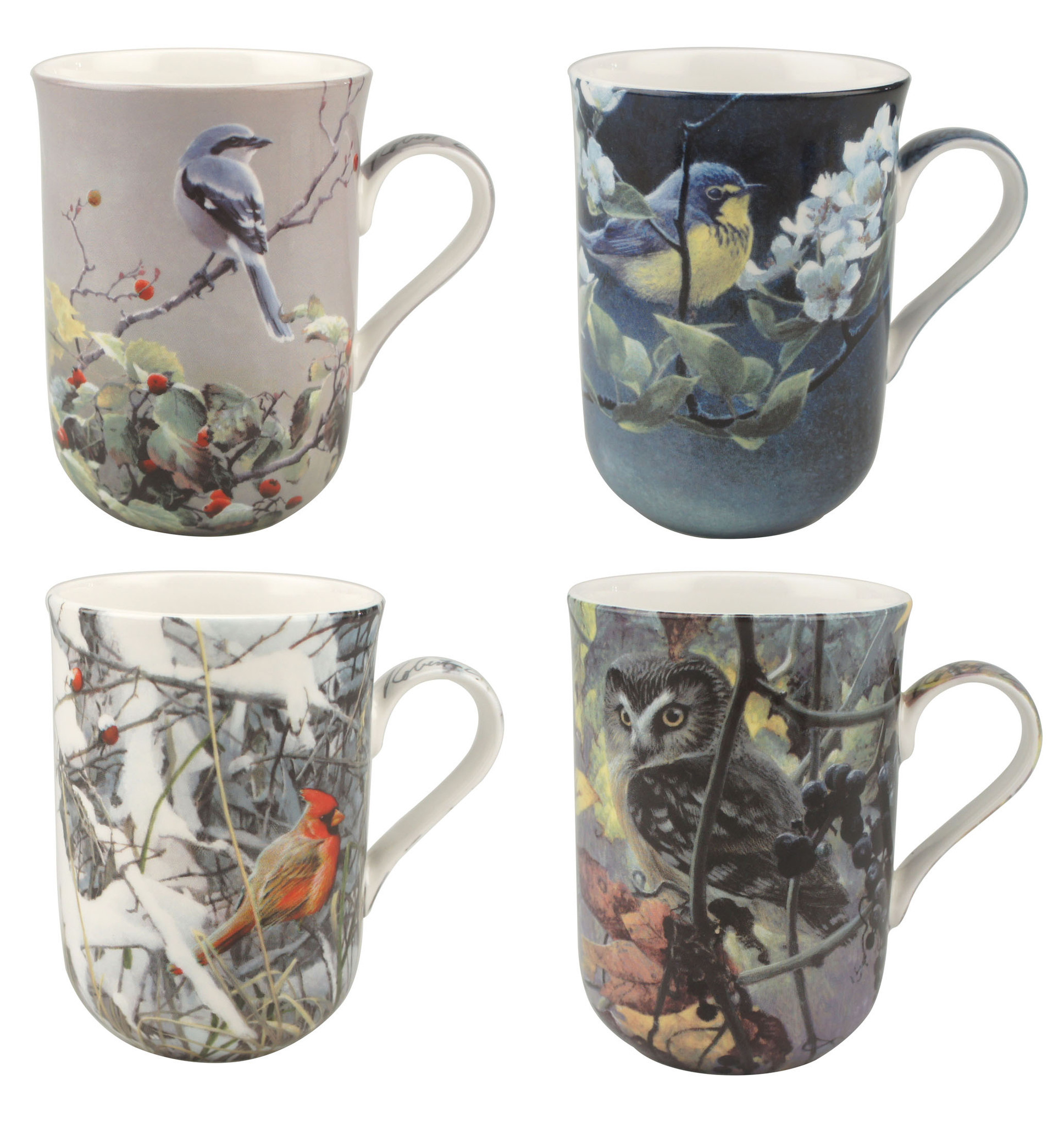 McIntosh Trading Set of 4 Mugs Bateman's Birds