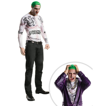 Adult Suicide Squad Joker Kit Costume and Suicide Squad the Joker Teeth