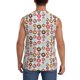thumbnail image 4 of Balery Colorful Donuts Camisetas sin mangas para hombre, absorbe la humedad y protege contra el mal olor.-3X-Large, 4 of 7