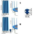thumbnail image 2 of 1 Set Universal Trampoline Replacement Enclosure Poles with Foam Sleeve 1.96m 4 Sections Come with Clamps, Screws and Bolts, Plactic Caps, Fits 4 Straight Poles Trampoline Frame, 2 of 10
