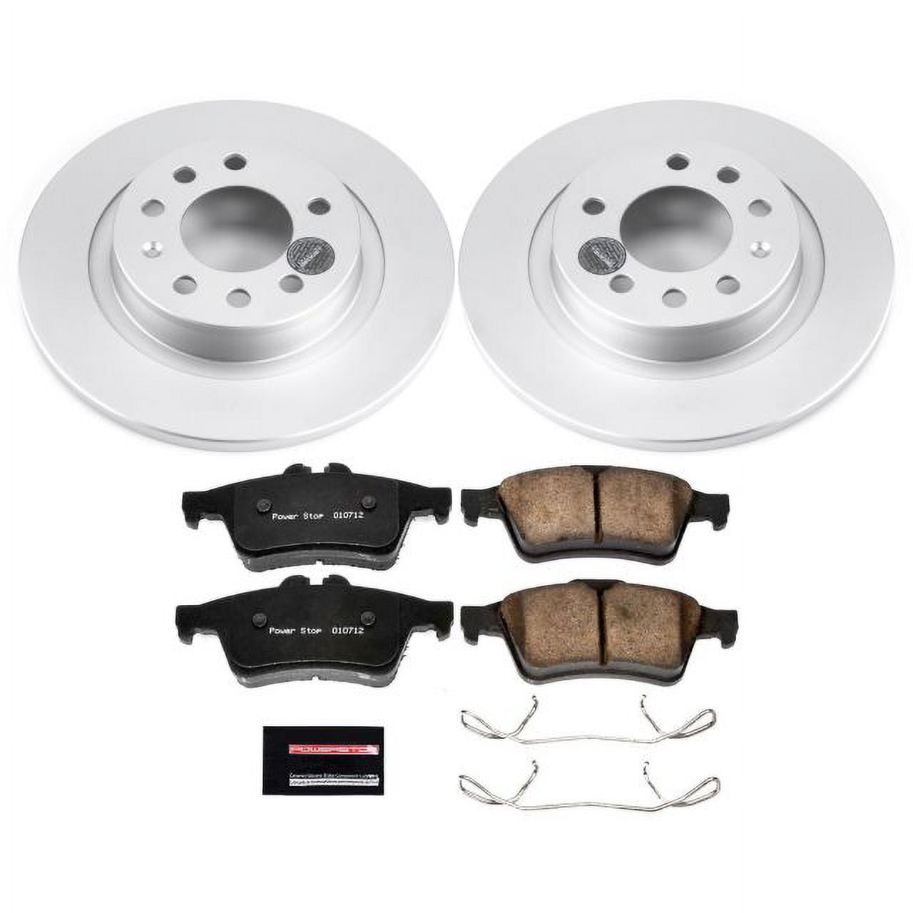 PowerStop Rear Geomet Coated Brake Rotor and Pad Kit Fits: PONTIAC SATURN Select Models CRK1436