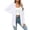 White, variant on Women's Long Sleeve Cardigan Sweater, Solid Color Open Front Knit Top, Casual Drapey Cardigan For All Seasons White Xl