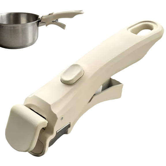 Removable Cookware Handle for Pots and Pans, Detachable Replacement Handle with One-Button Release, Universal Style Grip for Compatible Cookware