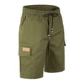 thumbnail image 5 of Nestiefly Cargo Shorts for Men Drawstring Elastic Waist Relaxed Fit Summer Breathable Outdoor Hiking Beach Work Shorts Multi-Pocket Army Green 2XL, 5 of 6