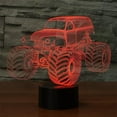 thumbnail image 4 of FYBTO Abstractive 3D Optical Illusion Monster Truck Colorful Lighting Effect Touch Switch USB Powered LED Decoration Night Light Desk Lamp, 4 of 5