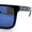 Black - Blue Mirror, variant on Kush Mens Color Mirror Flat Top Urban Fashion Horn Rim Sunglasses [Black - Blue Mirror]