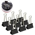 thumbnail image 1 of Clips para carpetas de papel negros medianos, 24 unidades, clip Bulldog de metal de 1,25 pulgadas, sellador de bolsas de fotos, clip para archivos, soporte para documentos para el hogar, oficina, cocina (32mm) Excelente Rendimiento ER000306SX, 1 of 5