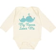 thumbnail image 3 of Inktastic Nanna Loves Me Grandchild Whale Boys or Girls Long Sleeve Baby Bodysuit, 3 of 5