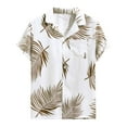 thumbnail image 1 of Camisas Vaqueras Para Hombre Manga Larga Camisa de manga corta con cuello vuelto y estampado informal de verano para hombre (Gold, XXL), 1 of 7