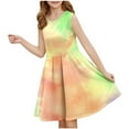 thumbnail image 2 of Spring Dresses for Girls Cute Gradient Tween Dresses Casual Sleeveless Crewneck Girls Dress Size 3-14, 2 of 6