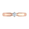 thumbnail image 3 of 1/5 Carat 6-Prong Set Diamond Solitaire Engagement Ring Band in 14K Rose Gold (Ring Size 6.25), 3 of 4