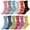 Star, variant on 6-Pairs Glory Max Women's Cotton Casual Assorted Colors Argyle Design Crew Socks Size 9-11