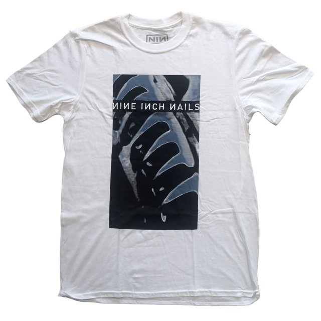 Nine Inch Nails - Camiseta Pretty Hate Machine Estampado en Espalda de Algodón para Adultos Unisex (Blanco)