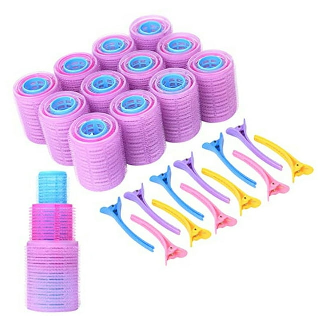 Rouleau de Cheveux, 36 Pcs Rouleau de Cheveux Auto-Adhérent Ensemble de Rouleaux de Cheveux Haute Précision Fonctionnalité