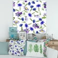 thumbnail image 2 of Designart ' Blue Wildflowers With Leaves III ' Traditional Canvas Wall Art Print, 2 of 3