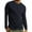 Basic Navy, variant on SLM Men’s 100% Cotton Thermal Top Waffle Knit Henley Undershirt