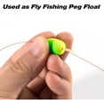 thumbnail image 4 of 30 Pack Oval Foam Floats Fishing Rig Floats Fly Fishing Trout Bobber Strike Indicator Pompano Surf Fishing Rig Walleye Crawler Harness Yellow Small: 1/4"*1/2", 4 of 6