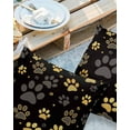 thumbnail image 2 of Pack of 2 Outdoor Pillow Covers, Yellow Paw Print Black Background Waterproof Square Throw Pillowcase Cushion Decorative Pillow Covers for Couch Patio Tent, 26x26 in, 2 of 6