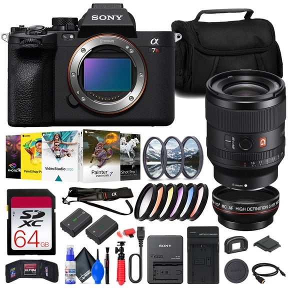 Sony a7R V Mirrorless Camera Sony FE 35mm Lens & Bundle (International Model)