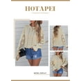 thumbnail image 3 of HOTAPEI Pullover Sweaters for Women Lace Crochet Long Sleeve Sweaters Hollow Out Sweater Crewneck Knit Pullover Tops, 3 of 6