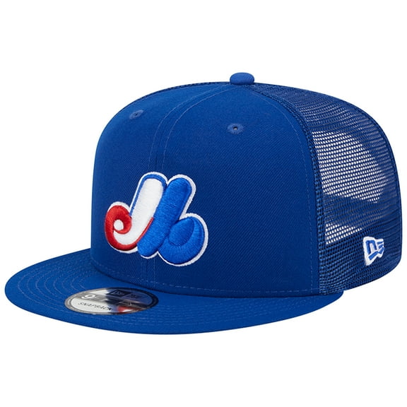Men's New Era Royal Montreal Expos Cooperstown Collection Team Color Trucker 9FIFTY Snapback Hat