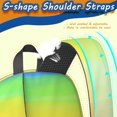 thumbnail image 5 of 17 Inch Lightweight Backpack,PVC Waterproof Oxford Fabric, Ergonomically Designed, with Large Capacity, Vibrant Rainbow Print, 5 of 5