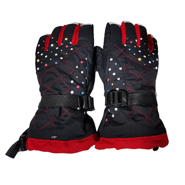 Bewildely 1 par de guantes para la nieve, cubiertas para los dedos, accesorio de ropa de invierno, guante de esquí con forro flexible, calentador de manos Suministros térmicos Negro Bewildely HA059842-04B