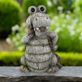 thumbnail image 3 of Northlight Sassy Crocodile Outdoor Garden Statue - 13.25", 3 of 8