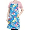 thumbnail image 5 of Pioneer Flower Floral Print Pattern Apron-Garden Aprons for Women with Pockets-Cotton Linen Waterproof Kitchen Cooking Gardening Aprons Adjustable for Kitchen,Cooking,BBQ and Salon 33x27 Inch, 5 of 7