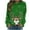 G#01_Green, variant on Womens Ugly Christmas Sweatshirt Cute Graphic Printed Holiday Tops Juniors Trendy Long Sleeve Round Neck Pullover Tee Blouse 2024 Christmas Tunic Sweaters,W#01_White,Large