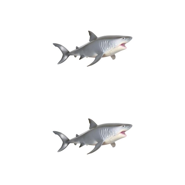 Tholdsy Shark Action Figures Miniature Model Sea Gifts Educational Toy Life for Boys 2piezas tiburón blanco