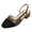 AG, variant on Slingback Sandals for Women Pointed Toe Two Toned Backless Wedding Shoes Block Low Heel Dressy Mary Jane Shoes White Size 10