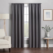 Eclipse Kendall Modern Blackout Curtains, 84 In Long x 42 In Wide, Charcoal, Sold as a Single Curtain Panel