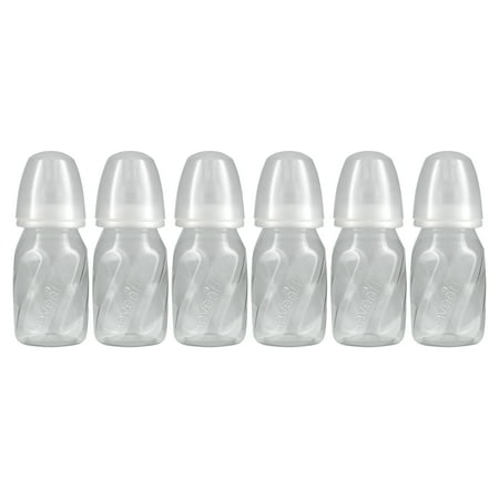 Evenflo Feeding Vented+ BPA-Free Polypropylene Baby Bottles - 4oz, Clear, 6ct