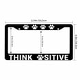 thumbnail image 3 of Sloboki Think Pawsitive Paw Cat Dog License Plate Frame Universal Aluminum Metal Car Tag Holders Cars Decor, 3 of 5