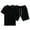 Black, variant on JIKNTTR Mens 2 Pieces Outfits Sleeve Shorts Set Men's Two Piece Suit Short Solid Color Men Suits & Sets Trendy Beach Tracksuits