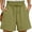 Green, variant on Chiclily Women's Shorts High Waist Drawstring Shorts Summer Loose Beach Shorts with Pockets, Gray L