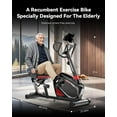 thumbnail image 4 of HARISON Recumbent Exercise Bike with 400 lbs Capacity, Magnetic Recumbent bike for Adult and Seniors, Stationary bike for Home with Smart Bluetooth App, 2 in 1 LCD Monitor and Tablet Holder, 4 of 9