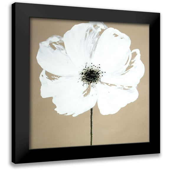 Atelier B Art Studio 12x12 Black Modern Framed Museum Art Print Titled - ABSTRACT COLOR SPLASH FLOWER