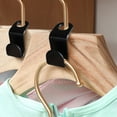 thumbnail image 2 of 70PCS Clothes Hanger Connector Hooks Plastic Durable Extenders Clips Stackable for Space Saving Outfit Hangers Cascading Hanger Hooks for Clothes Closet(Black), 2 of 7