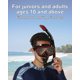 thumbnail image 2 of Reef Tourer Conjunto de Máscara y Snorkel para Adultos de una Sola Ventana, Negro/rojo Oscuro Metalizado, 2 of 6