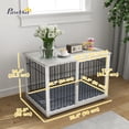 thumbnail image 3 of PawHut Meuble pour Cage de Chien, Table d'Appoint pour Chenil avec Coussin Lavable, Gris, 3 of 10