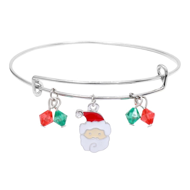 Fiudx Pulsera Navideña de Aleación con Diseño de Árbol de Navidad, Joya Llamativa, Colgante de Aceite Único, Regalo para Fiesta, Compromiso, Accesorio Ideal para Mujer.