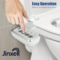 Jinxell Non-Electric Toilet Seat Sprayer - Comes with a brass T-type adapter and metal hose, dual control buttons, US G7/8 interface